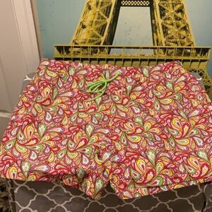 Nick Graham colorful paisley bathing shorts swim vacation cruise sz.XL